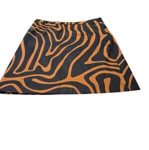 Banana Republic Orange Brown Mini A-Line Skirt